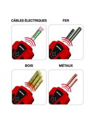 Détecteur de métaux, bois et câbles électriques METRICA 61530-bricoshop.fr
